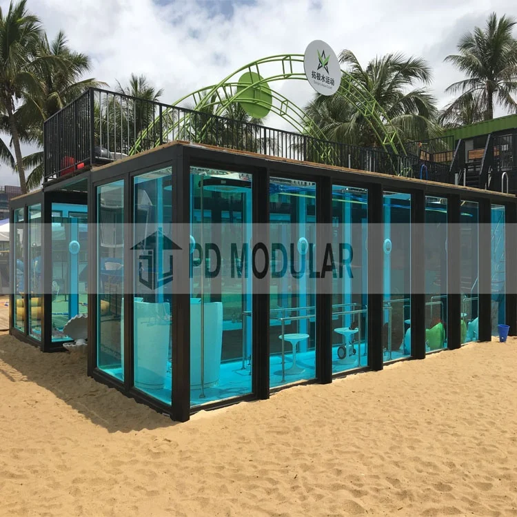 Mobile Prefab Container Swimming Pool for Sale, Ready-Made Modern Container Pool Swimming
