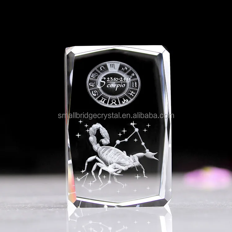 product ready to ship professional wholesale crafts 12 zodiac constellation aries scorpio libra 3d laser engraving crystal gifts-33