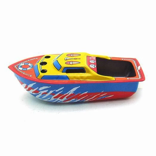 Tin Toys 1 x Pop Pop Boat 10 x Candles Steamboat Pop Pop Boat Metal Plate 
