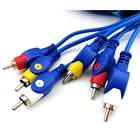 Audio Stereo Blue Fish Eyes 3rca Male To 3rca Male Audio Video Cable