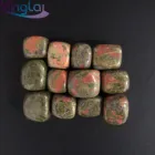 Unakite Crystals Healing Stones Natural Gemstone Unakite Stone Cube Healing Crystal Dragon Blood Tumbled Stone