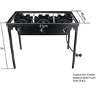 Range Outdoor Gas Cooker Range Cooker Camping Gas Stove 3 Burner Propane Stove Outdoor High Pressure Propane