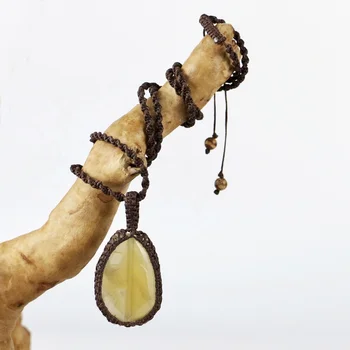 LS-D889 Amazing Very Beautiful handmade braiding jewelry, macrame knot braiding necklace