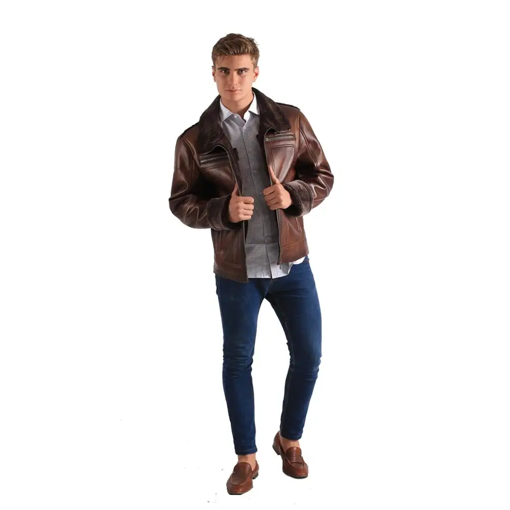 leather jacket with fleece lining