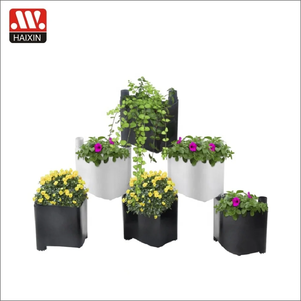 plastic flower pot mini stackable clay pot for home and garden decoration