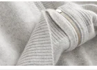 Hooded Knitted Sport Cashmere Sweater Cardigan With Zipper Pockets For Women