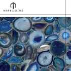 Natural China Golden Supplier Wholesale Natural Stone Blue Agate Slabs