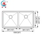 Inox Kitchen Hand Made Kitchen Sink High Class Double Bowl Stainless Steel Hand Made Inox Kitchen Sink For Hospital