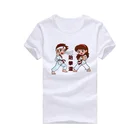 Custom Logo Cvc Polyester Multicolor Breathable O Neck Karate Taekwondo Mens Women Shirts T Shirt