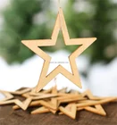Wooden Shapes Unfinished Wood Laser-cut Star Shaped For Hanging Props On Christmas Tree