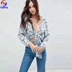 Top Modern Sexy Boho Tie Front Women Crop Top