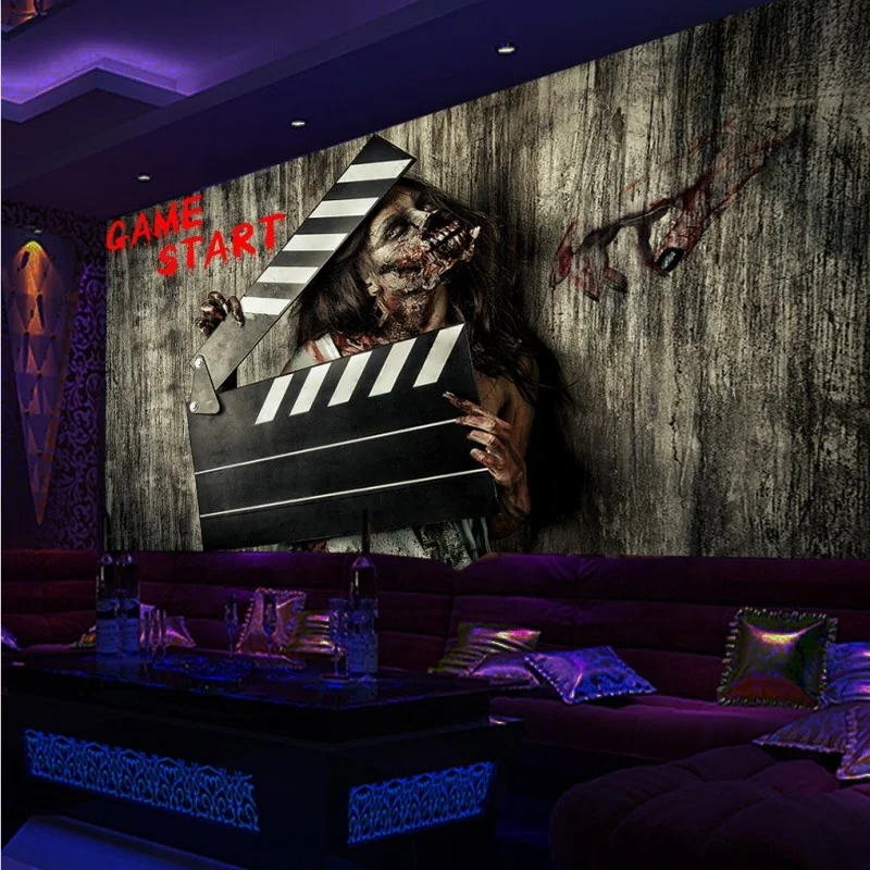 3d Horror Haunted House Mural Ktv Theme Space Nude Woman Wallpaper Wallpaper  Quote 3d Beach Wallpaper - Buy Wallpaper For Door,Wallpaper Quote,3d  Wallpaper Abstract Product on 