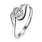 Eternity Ring Cz Classic 925 Sterling Silver Eternity Engagement Ring Adjustable CZ Wedding Ring For Women