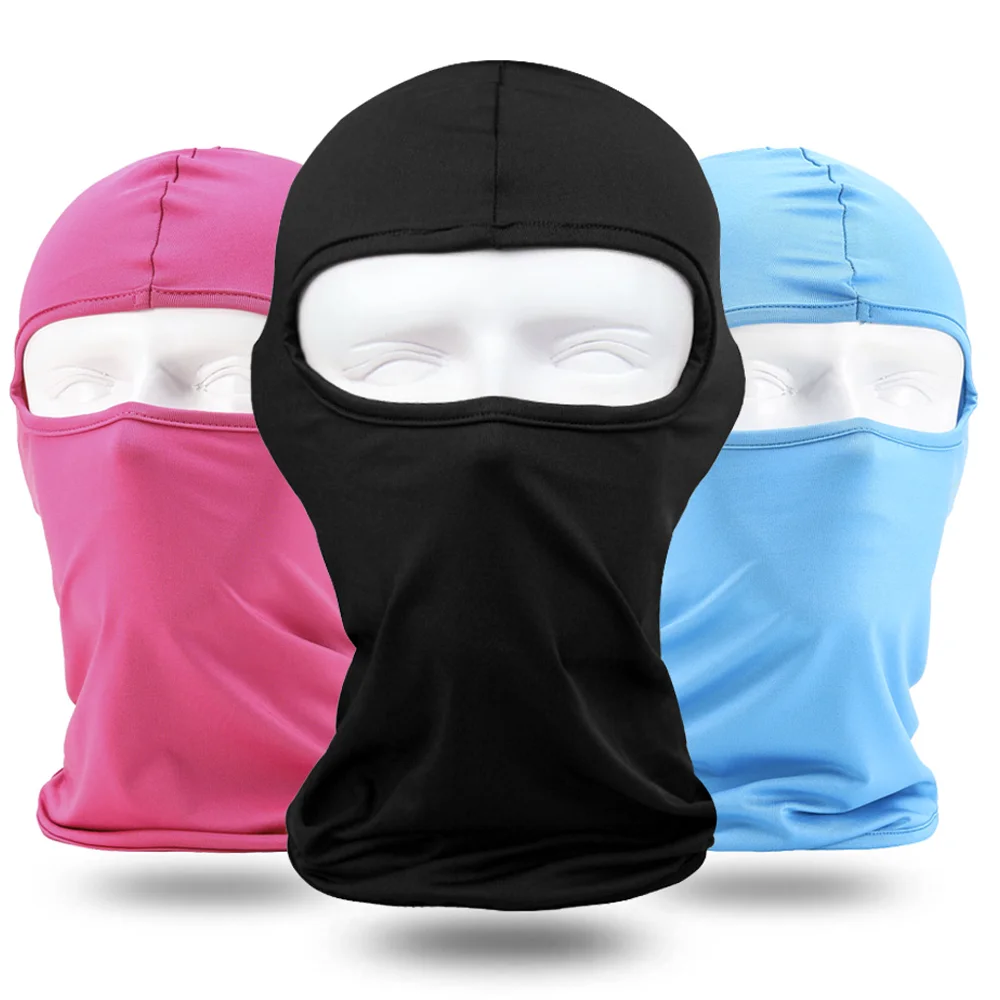 Outdoor Ultra-Thin Motorcycle Cycling Ski Full Face Mask Neck Protect Great for Men Women White 