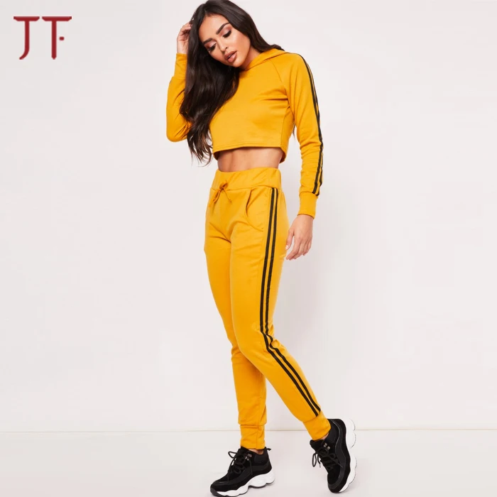 womens yellow sweat suit