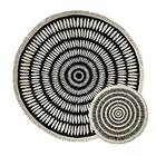 Beach Towel Cotton Round Beach Towels 100 Best Seller Customized Black White Tassel Round Beach Towel 100% Cotton