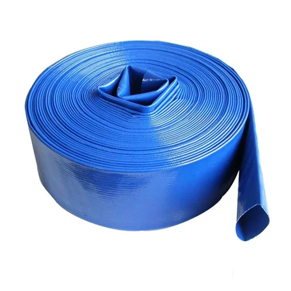 BLUE PVC LAY FLAT DISCHARGE HOSE 1-1/4" ID X 150' 