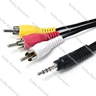 Audio Audio Cable Stereo 3.5mm To 3 RCA 1/8" Male Plug Audio Video Male AUX Cable 3.5mm To 3 RCA