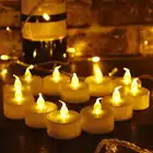 Tea Lights Led Tea Light Battery Powered Tea Lights LED Battery Operated Flameless Flickering Tea Lights Amber 24-Pack