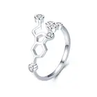 Eternity Sterling Cz Eternity 925 Sterling Silver Honeycomb Ring White CZ Band Jewelry