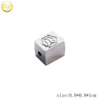 Metal Beads Metal Beads Zinc Alloy Custom Engraved Metal Logo Beads Charm Bracelet Beads For Gift