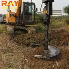 Skid Steer Auger Construction Attachments Skid Steer Auger For 3DX Backhoe Loader