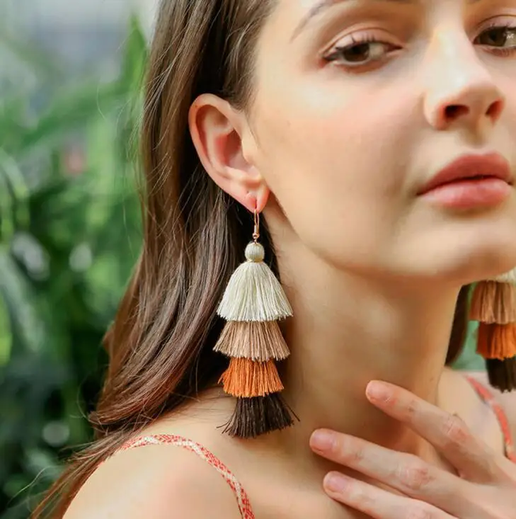 long handmade earrings