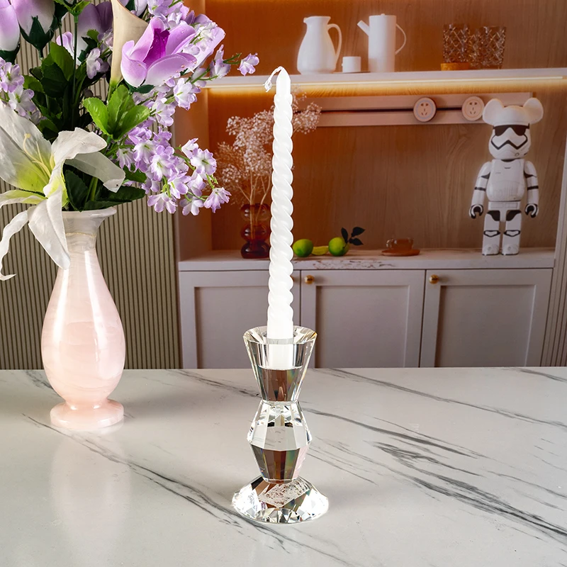 product small bridge compact and exquisite glass candlestick holder for home decoration for christmas easter valentines day-6