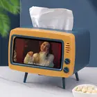 Tv Phone Creative Multifunctional Desktop Tv Built-in Mobile Phone Holder Tissue Box