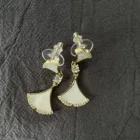 Hoop Earrings Unique Design Hot Sale High Quality Irregular Geometric Hoop Fan Tassel Earrings
