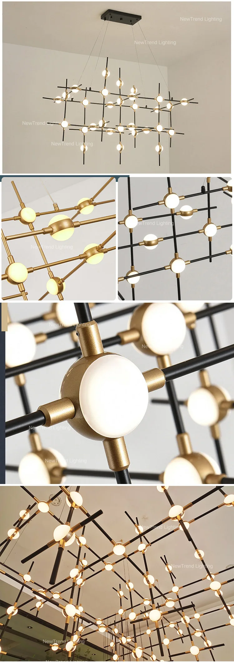 CPL-225Contemporary Indoor Decoration Show Room Villa Staircase Mall Acrylic Chandelier Light factory