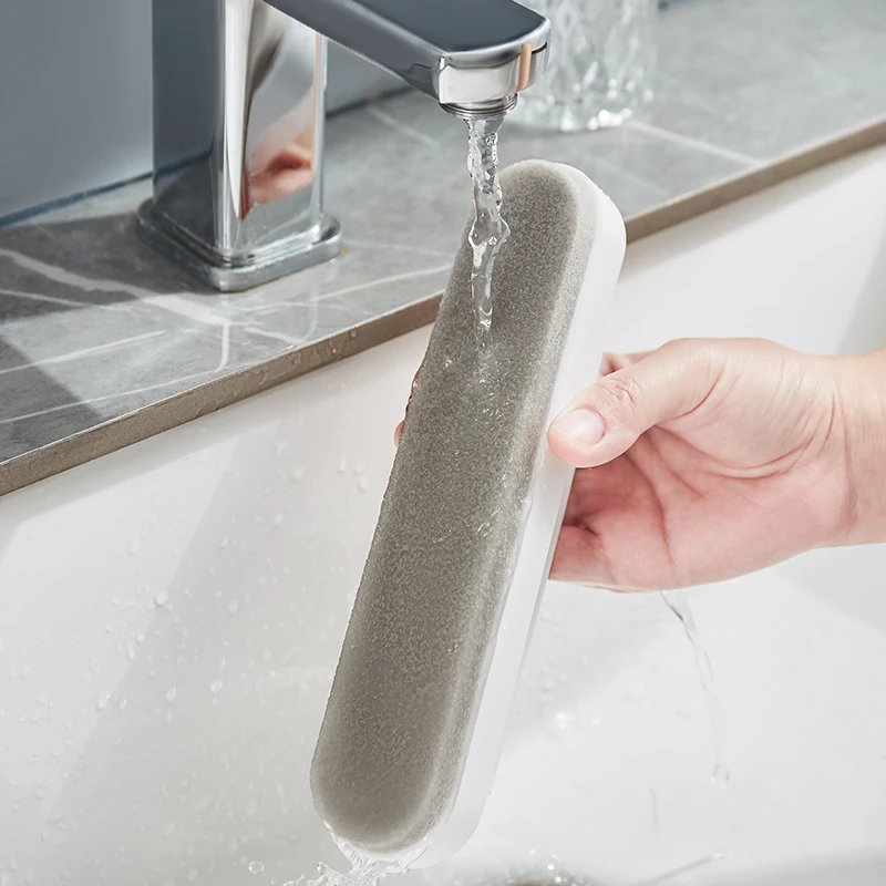 Creative Small Shower Squeegee Scrubber for Bathroom Shower Doors Window Garage Courtyard Tile Water Foam Cleaning