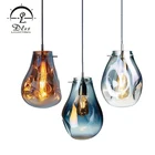 Glass Glass Glass Led Pendant Lamp Minimalist Residential Lighting Smoky Color Glass Led Pendant Lamp