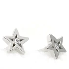 Silver Earrings E203775 Customized Sterling Silver Jewelry Stud Channel Earrings Zircon Wholesale