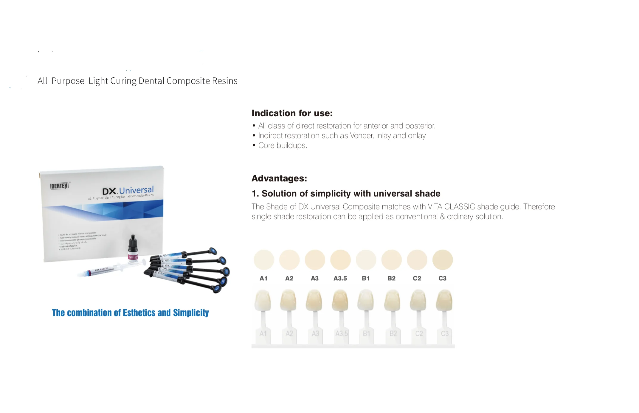 Dx.universal Dental Composite Resin Epoxy Resin Flow Manufacturer