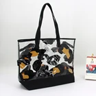 Pvc Ladies For Pvcpvc Custom Printed Plastic PVC Clear Tote Hand Bag Ladies Transparent Shopping Bag Beach Bag For Women