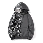 Hoodie Boys Fashion Winter Camo Pullover Contrast Stitch Athletic Hoodie For Boys