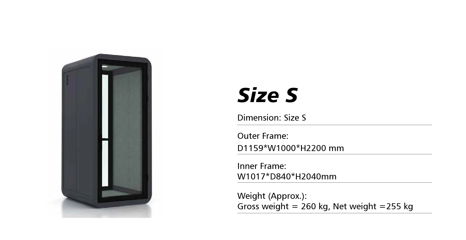 Professional Office Pod, Workplace Noise Reduction Device, Telephone Booth Sound Insulation Cabin 3