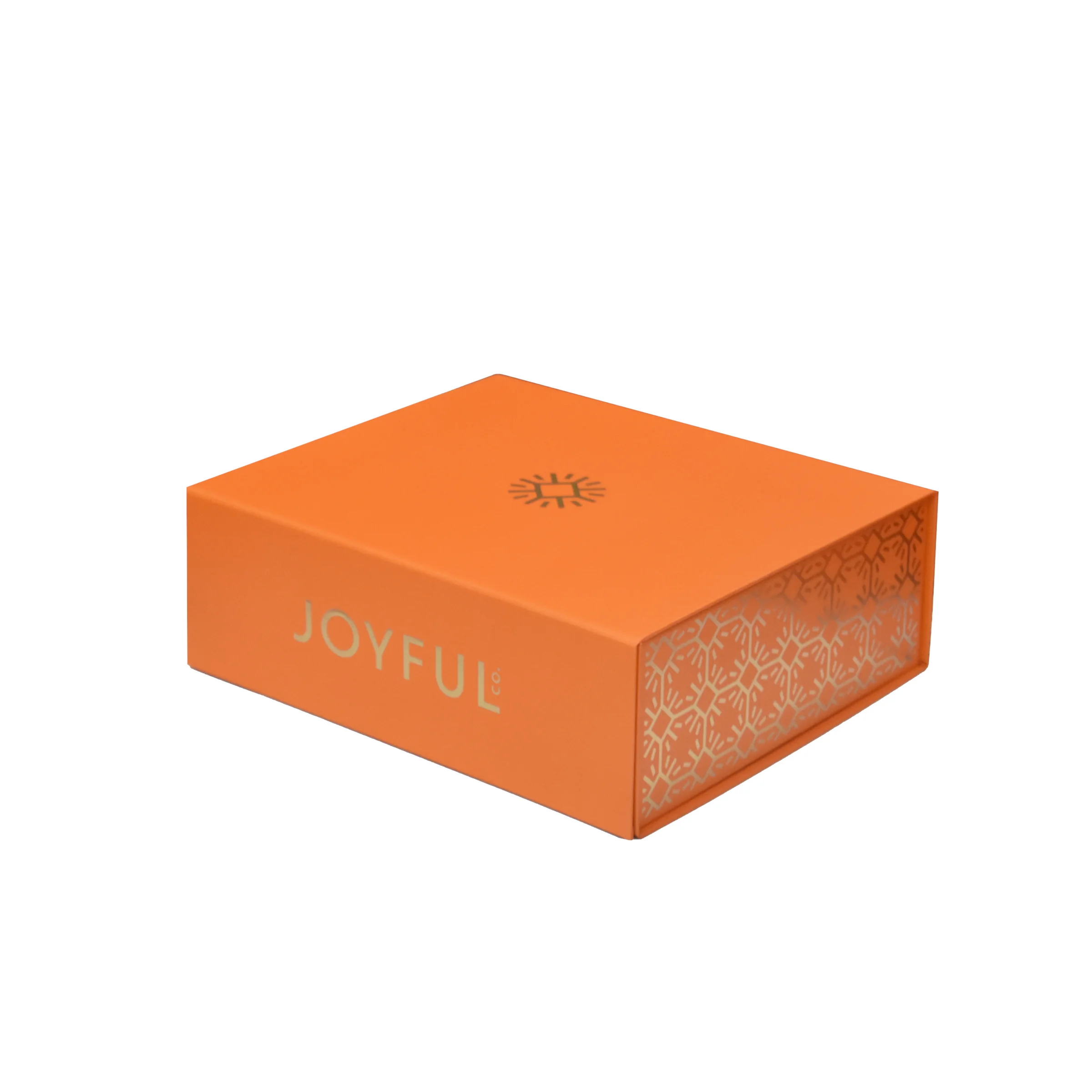 Custom Logo Printed Recyclable Luxury Gift Box with Magnetic Closure and Gold Stamping