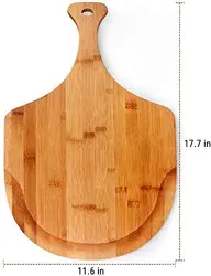 Wholesale High Quality Serving Cutting Board Bamboo Wood Commercial Grade Pizza Peel Spatula for Kitchen