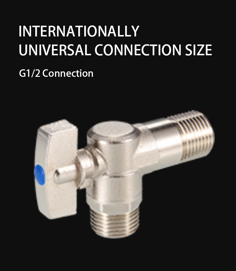 Factory Wholesale Brass Ball Core Large Flow Angle Valve Bathroom Faucet Water Control Angle Valve Cut-Off Seat Valves manufacture