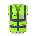 Vest High Viz Vest Construction Unisex Multi Safety High Visibility Reflective Vest