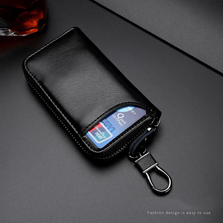 Customized Car Key Case Genuine Leather Car Smart Key Chain Keychain