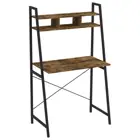 Study Computer Desk With Metal Metal And Wood Desk Industrial Study Writing Table With Bookcase Computer Desk