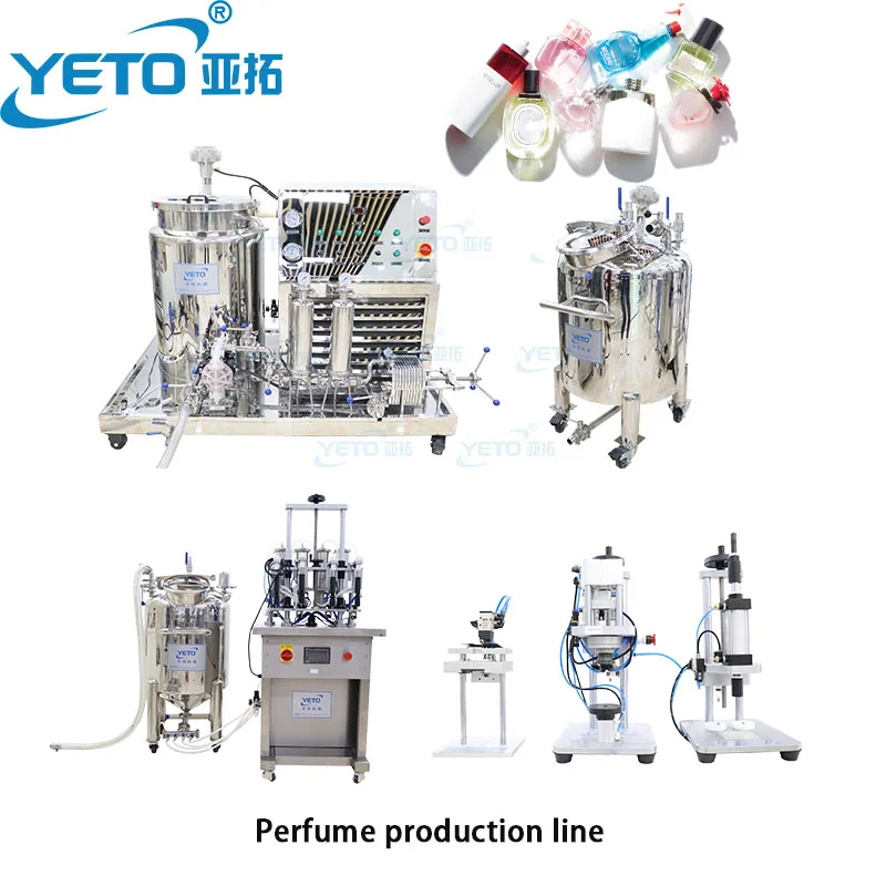 Yeto Semi Automatic Perfume Packing Filling Capping Line Perfume Pump