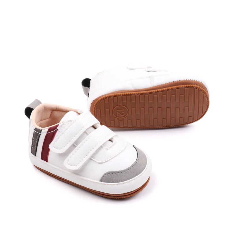 Wholesale Striped Double-Strap Baby Toddler Shoes Casual Fashionable Shoes for Walking supplier