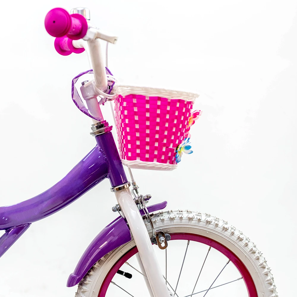product oem 16 kids mountain bike with steel fork single speed gears rear pedal brake ordinary pedal for 3 6 years old girls-4