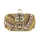 Bag Evening Bead Embroidered Ring Buckle Hand Bag Evening Bag Handmade Bead Embroidered Diamond Female Bag