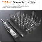 Set Kingsdun 130 In 1 Screwdriver Repair Tool Set Screwdriver Bits Set Magnetic Electronics Screwdriver Tool Set