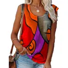 Women's Vest Casual Sleeveless Color Matching T-Shirt Large Women's Vest